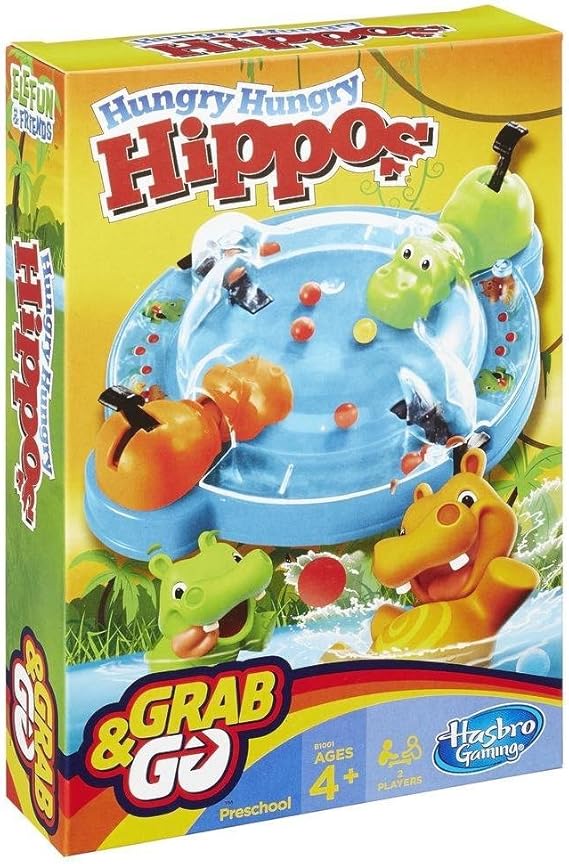 Hasbro Gaming - Gioco Da Tavolo Hungry Hungry Hippos Elefun And Friends, Edizione Classica Con Biglie E Ippopotami - 2