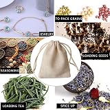 Nuoshen 30 Pcs Hessian Bags 8x10 cm Burlap Drawstring Gift Bags for Jewelry DIY view 7