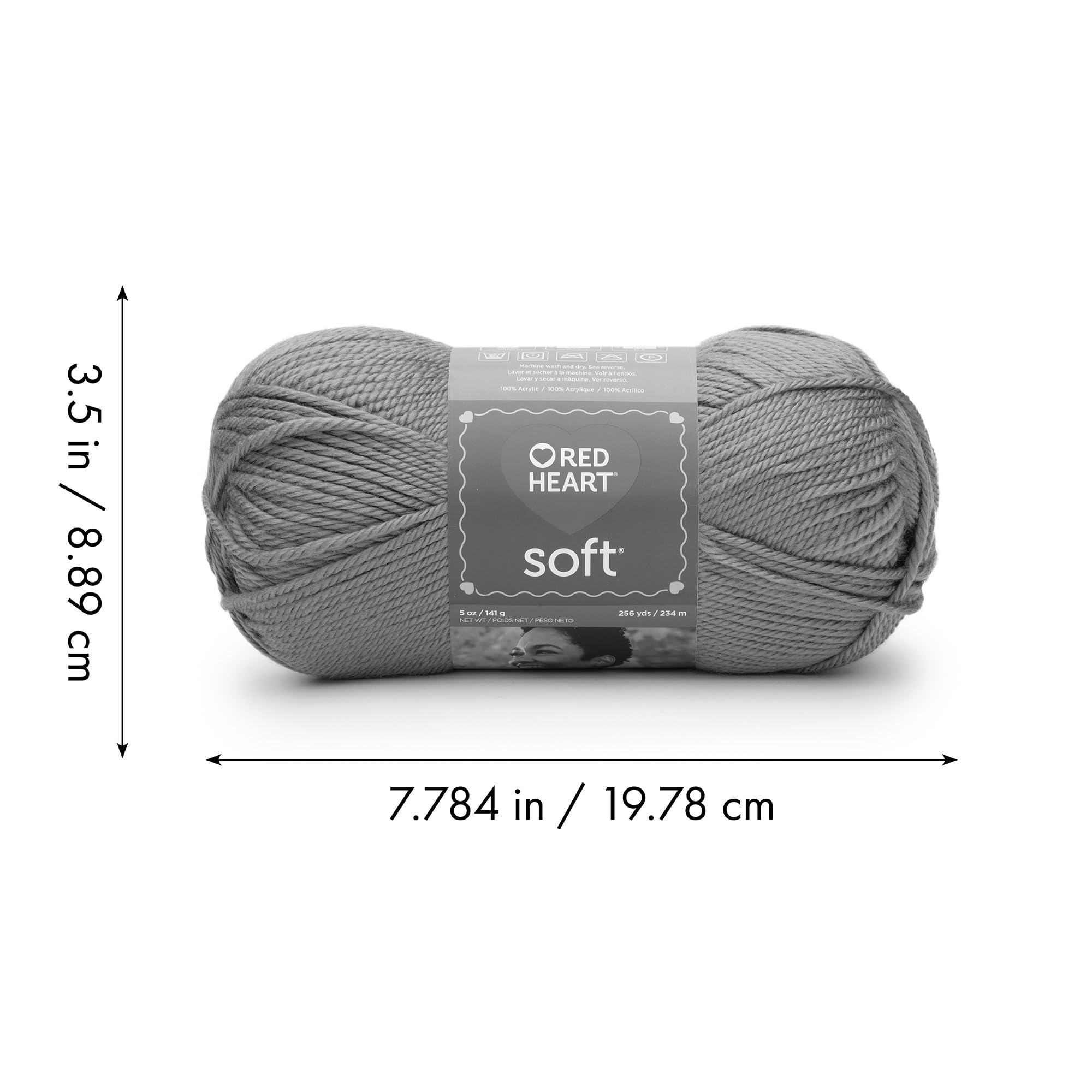 Red Heart Soft Off White Yarn - 3 Pack of 141g/5oz - Acrylic - 4 Medium (Worsted) - 256 Yards - Knitting/Crochet
