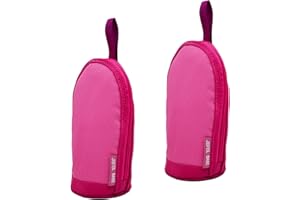 JOFOL BABE-Bottle Bag Breastmilk Cooler Bag Travel,Baby Bottle Cooler Bag Bottle Bag,Breastmilk Cooler Bag Insulated Bottle Bag,Insulated Baby Bottle Bag for Daycare (Two Pieces, Red)