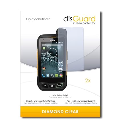 2 x disGuard® Displayschutzfolie Sonim XP7 Schutzfolie Folie 'DiamondClear' unsichtbar