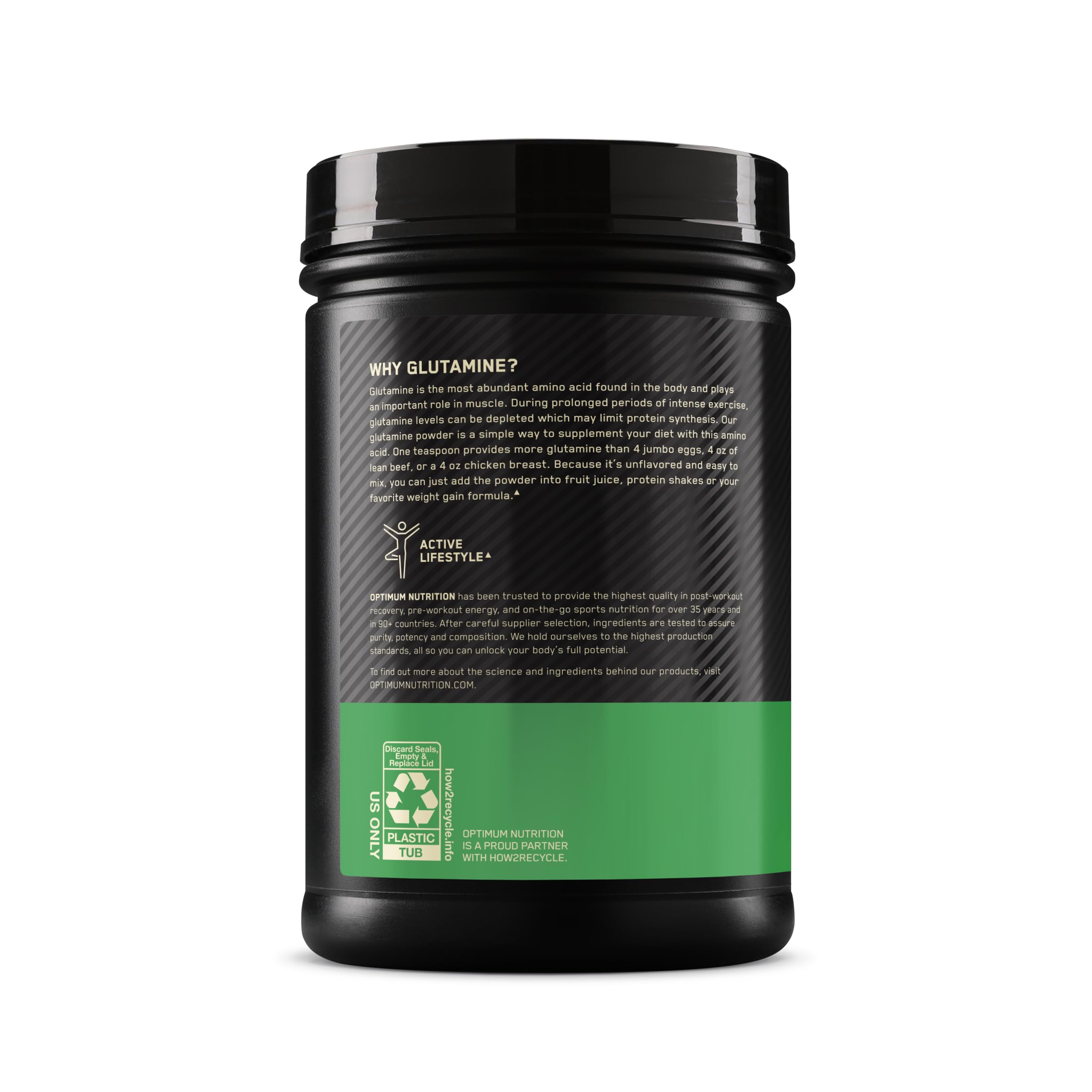 Optimum Nutrition L-Glutamine Muscle Recovery Powder, 1000 Gram, 194 Servings (Pack of 1)