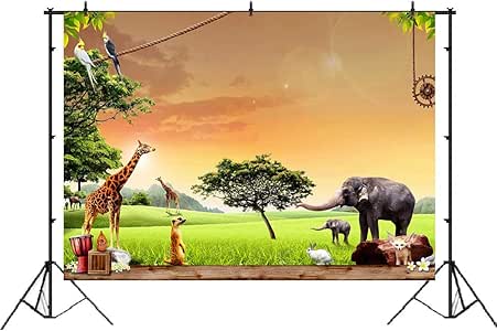 Fondo para fotografía de Animales de la Jungla con Motivo de Bosque