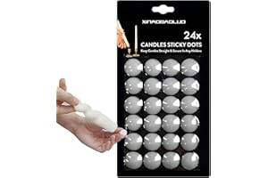 XINAOBAOLUO Taper Candle Wax Dots - 24pcs Spiral Candle Sticky Dots White Candles Adapter Small Candlestick Adhesive,Soft Wax for Any Candles Holder Accessories-White