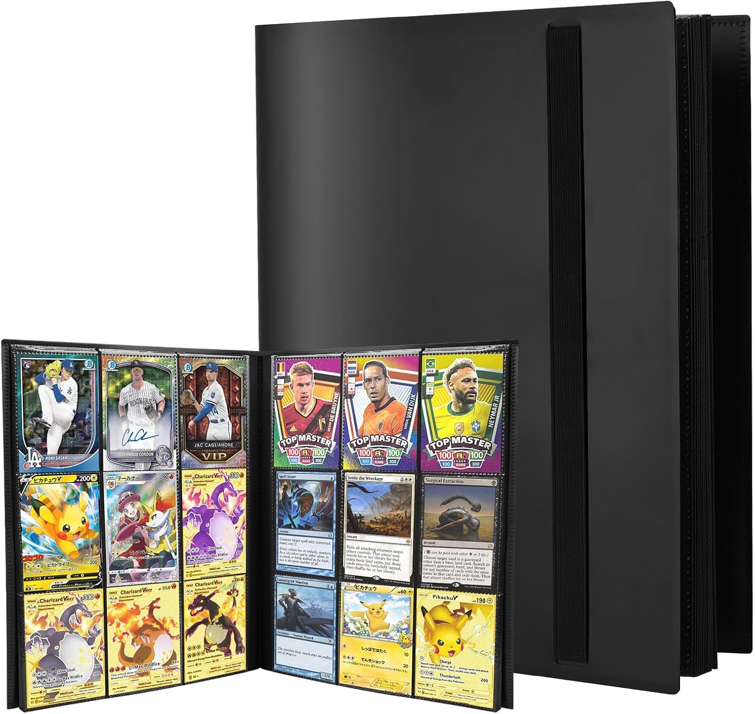Dreamhigh 9 Pocket Trading Card Binder, 40 Pages Trading Card Albums for 360 Cards, Waterproof, Scratch Resistant, Bending Resistant Card Folders for MTG TCG Yu-Gi-Oh Football Pokemon