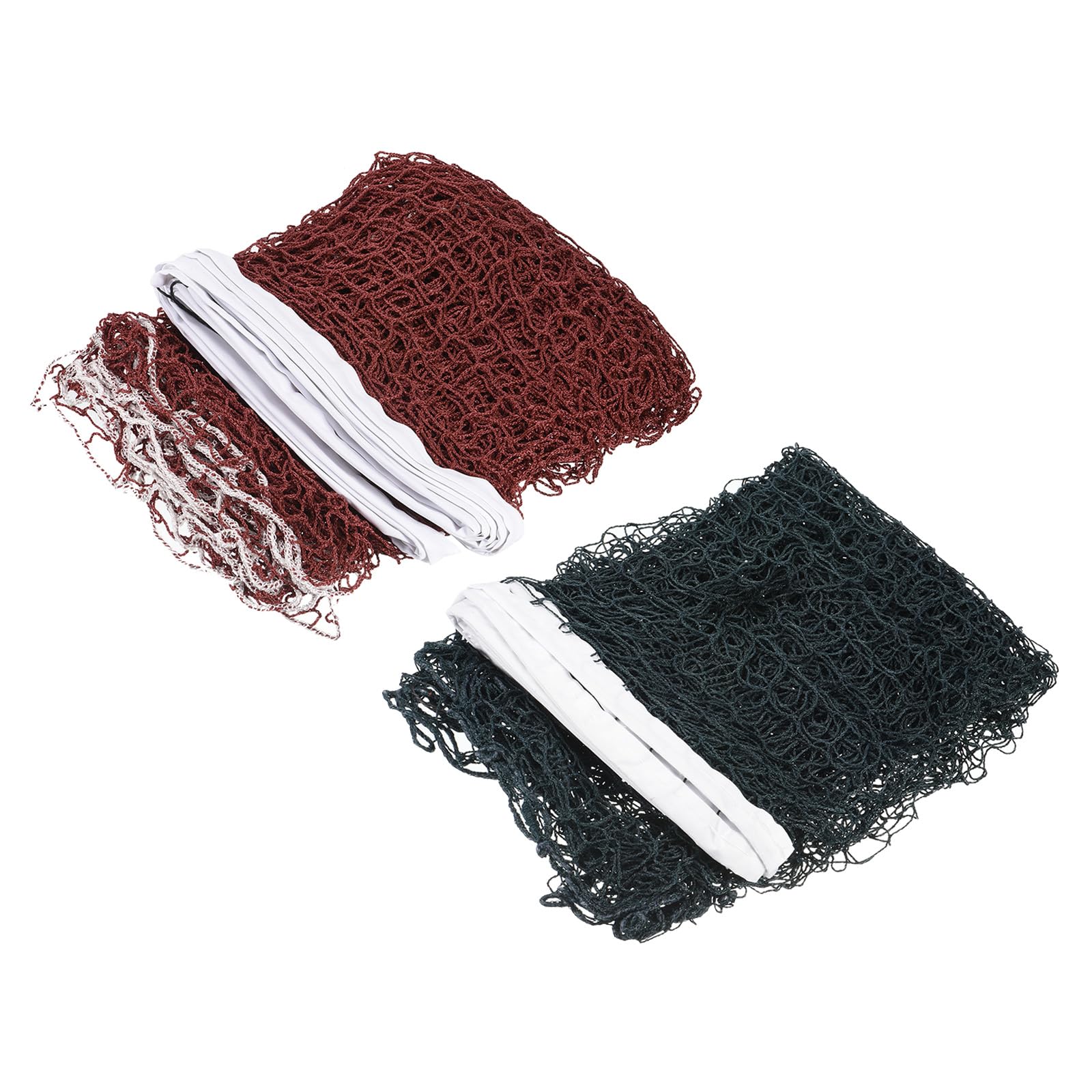 M METERXITY 2 Pack Foldable Badminton Net - Portable Badminton Durable Badminton Polypropylene Sports Net for Indoor Outdoor (20x2.5Ft, Red Green)