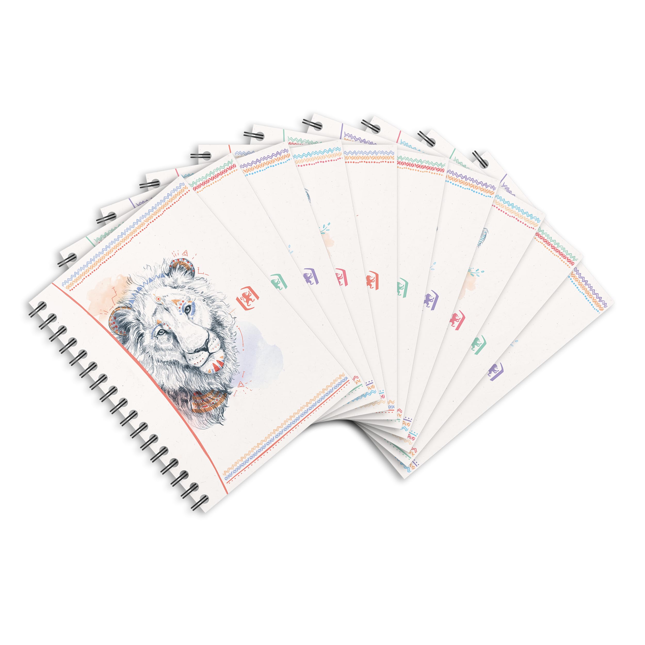 Oxford Boho Chic Notebooks A6 Small Squared 5 mm 100 Pages Full Bound Flexible Card Cover Assorted Decorations 400124701 10.5 x 14.8 cm Pack of 10