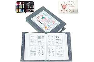 GENERIC The Ultimate Embroidery Learning Book, DIY Embroidery Stitch Book Kit with Multiple Sewing Kit, 106 Pattern for DIY and Sew Enthusiast