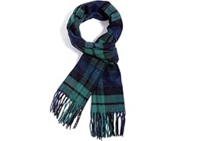 TUSHUSTY Scarf For Men Women Winter Warm Neck Plaid Solid Scarves Fall Softest Classic