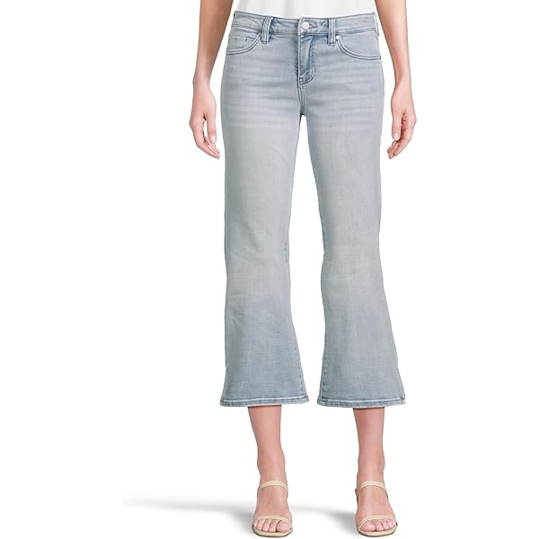 Liverpool Women's Hannah Crop Flare with Fray Hem in Oceana 4 25