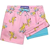 maamgic Boys Swim Trunks with Compression Liner Quick Dry Swim Shorts Anti-Chafe Boy Bathing Suit