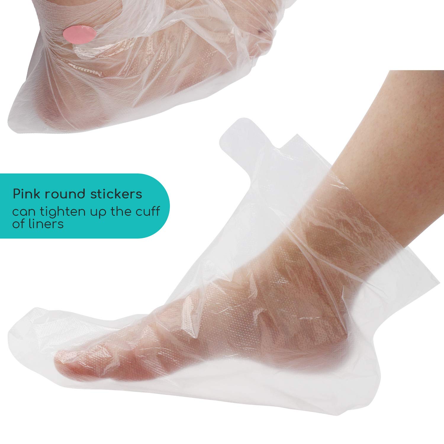 200 Counts Paraffin Bath Liners for Foot, Segbeauty Thermal Foot Liners, Therabath Foot Protectors with 200 Stickers for Snug Closure, Wax Therapy Foot Bags for Paraffin Wax Machine (Large) : Beauty