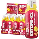 Ketone-IQ No Caffeine Ketone Shots for Focus, Raspberry Lemonade, 12 Pack | 10g exogenous ketones for endurance, recovery, mental clarity and metabolic health. Caffeine free, sugar free, salt free