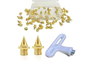 Uxpang Track Spikes are Made of Steel and 1/4 Inch Pyramid Shaped, is a Replacement Worn Spikes for Sprint, Cross Country and Most Running Shoes, Instantly Restores Grip to Running Shoes.