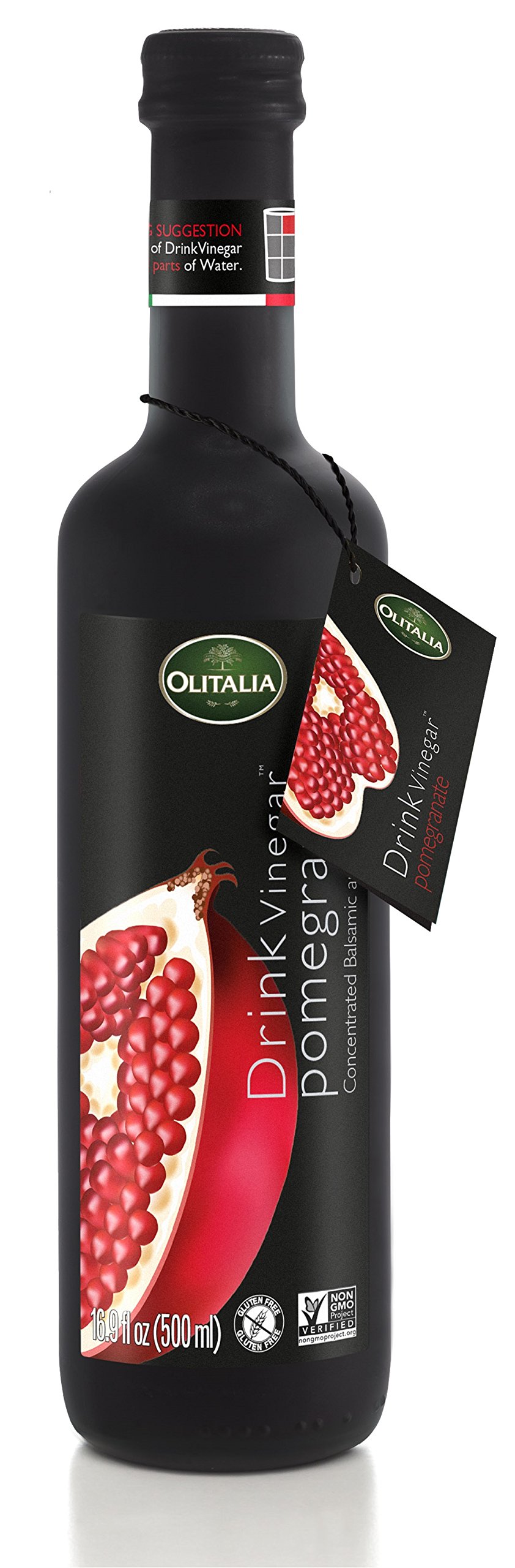 Olitalia Drink Vinegar, Fruit Infused Balsamic Vinegar (Pomegranate