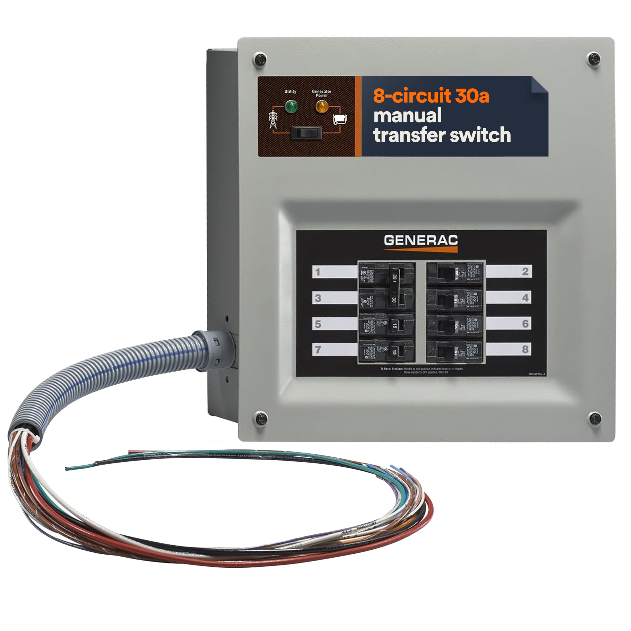 Generac 6853 HomeLink Upgradeable 30 Amp Transfer