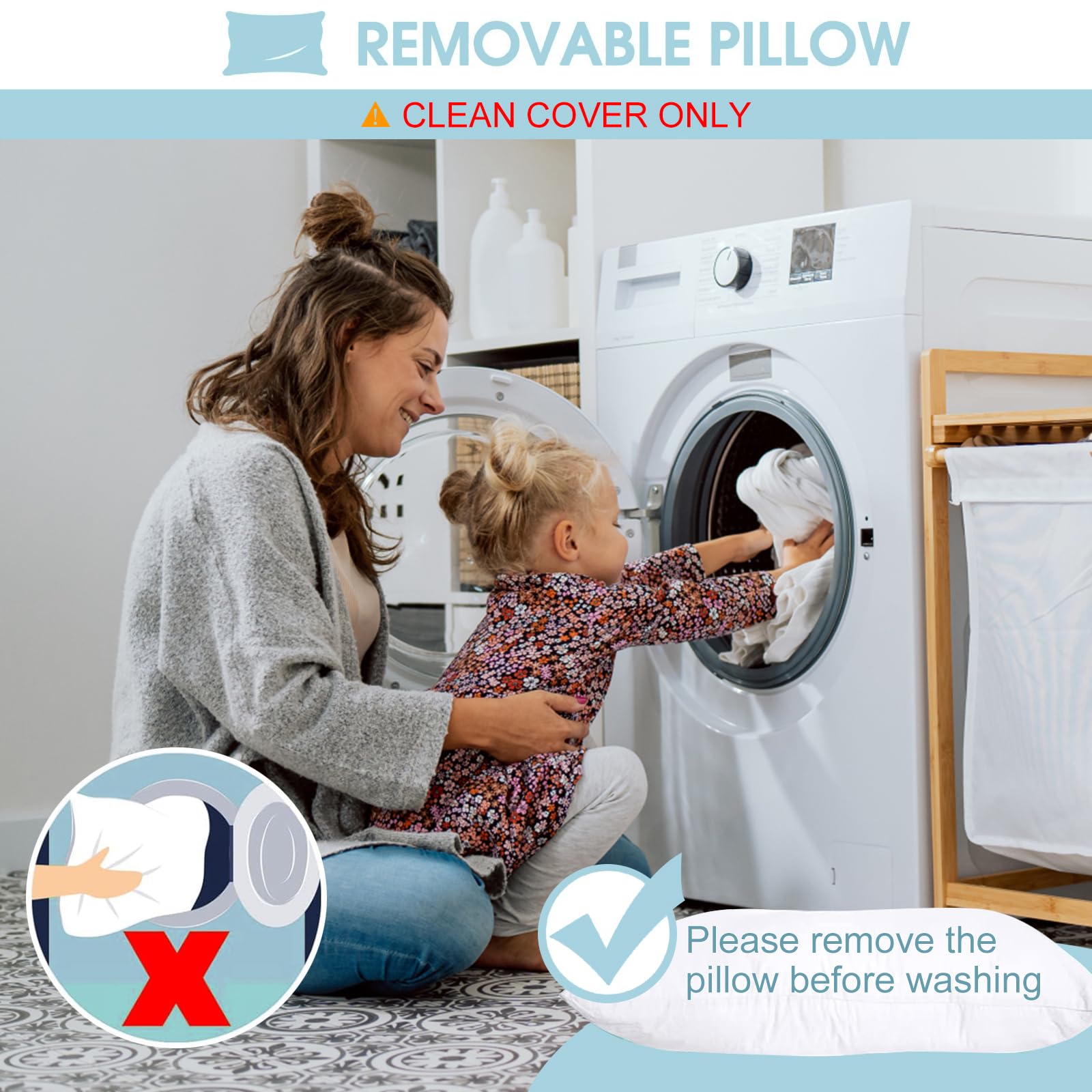 Extra Large Toddler Nap mat by Cokouchyi, Toddler Sleeping Bag with Removable Pillow, Measures 53 x 21 x 1.5 Inches, Sleeping Mat, Ideal for Daycare and Preschool Kindergarten