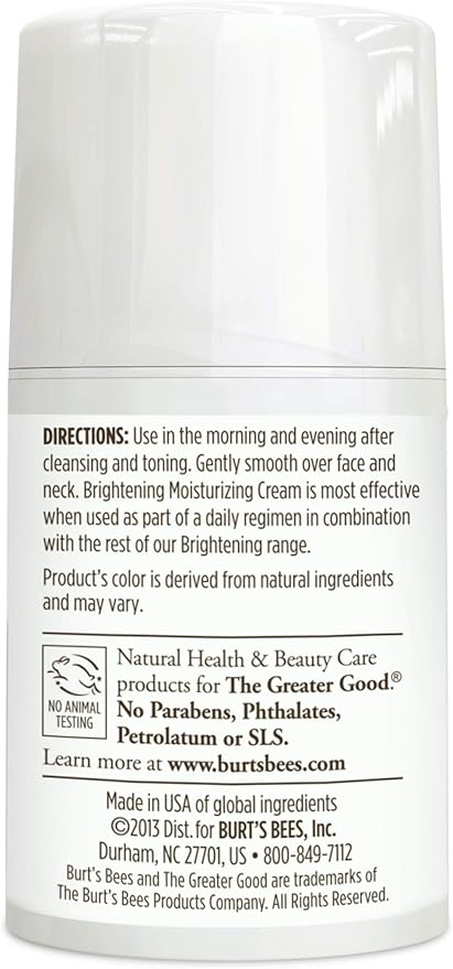 burt's bees brightening moisturizing cream
