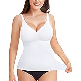 LODAY Compression Tank Tops for Women Tummy Control Shapewear Seamless Body Shaper Workout V-Neck Camisole Cami Tops