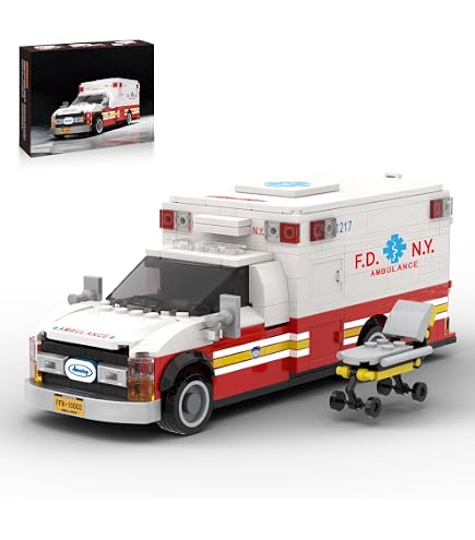 Amazon.com: Ambulance Building Set, Emergency Rescue Vehicle Model