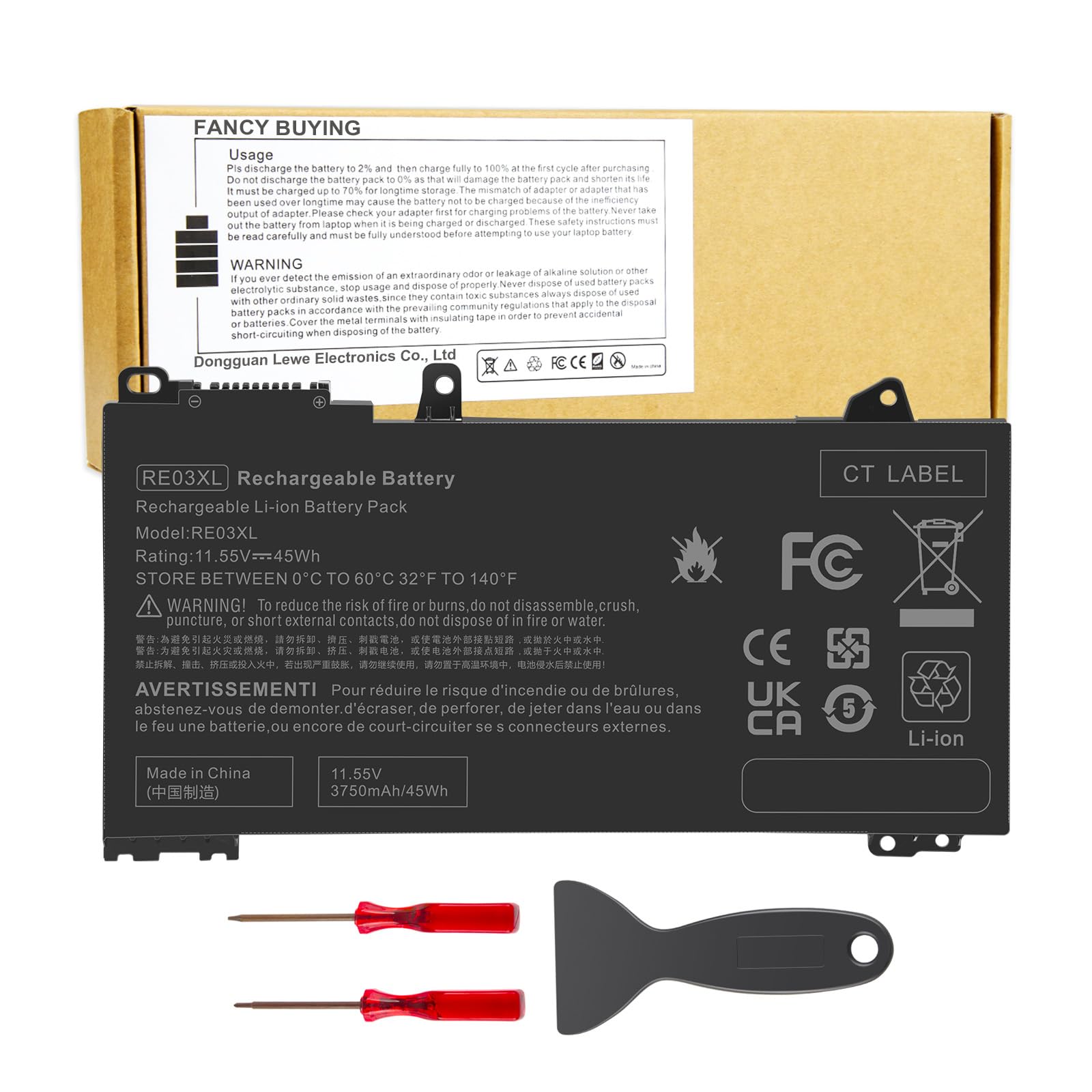 Fancy Buying RE03XL L32656-005 Laptop Battery for HP ProBook 430 440 445 450 455R G6 G7 Series ZHAN 66 Pro 13 14 15 G2 G3 Series L32407-AC1 L32407-2B1 L32407-541 HSTNN-OB1C HSTNN-UB7R HSTNN-DB9A
