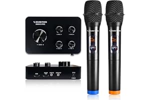 Sound Town Wireless Microphone Karaoke Mixer System with HD ARC, Optical, AUX, Bluetooth - Supports Smart TV, Media Box, Soun