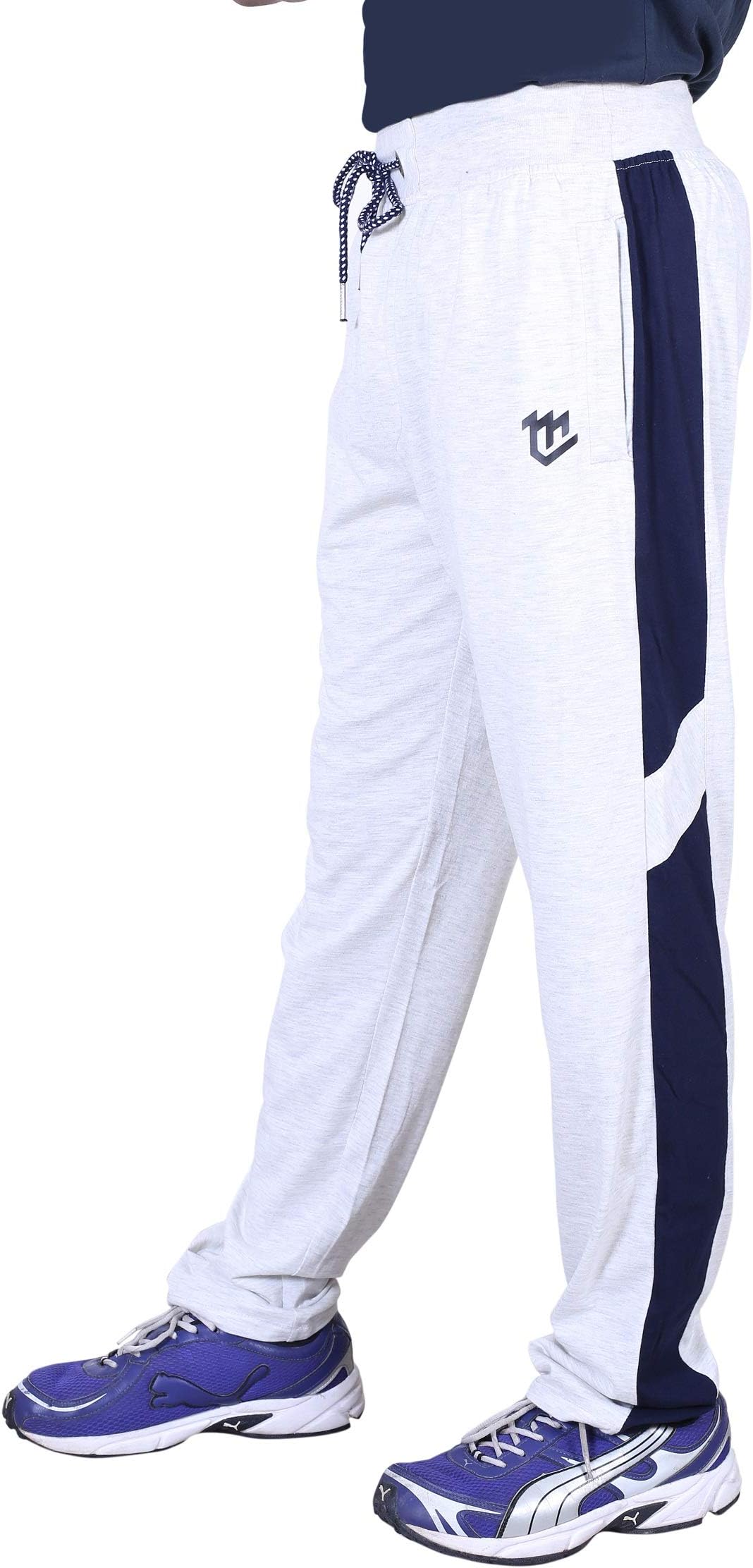 MARK LOUIIS Men Track Pant - Regular Fit Mid Rise Track Pants With Unique Design For Maximum Style & Comfort - Everyday Use Lowers (2XL, Off-White)