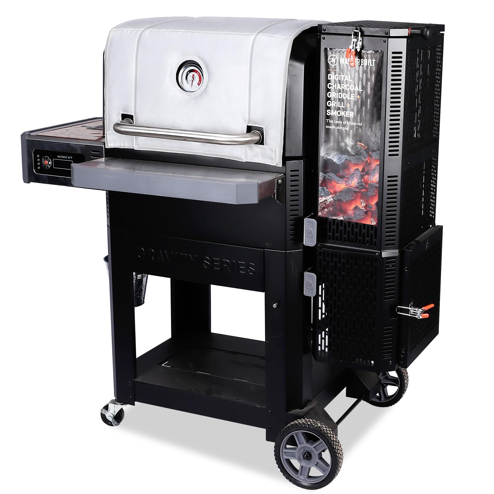 QuliMetal Insulated Grill Blanket for Masterbuilt Gravity Series 800/900 Digital Charcoal Grill & Smoker MB20040221 – Smoker Insulation Blanket for Heat Retention & Winter BBQ Fuel Saving Image