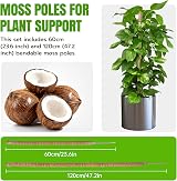 Mcbazel Moss Pole 60cm+120cm Bendable Coir Plant Support view 2
