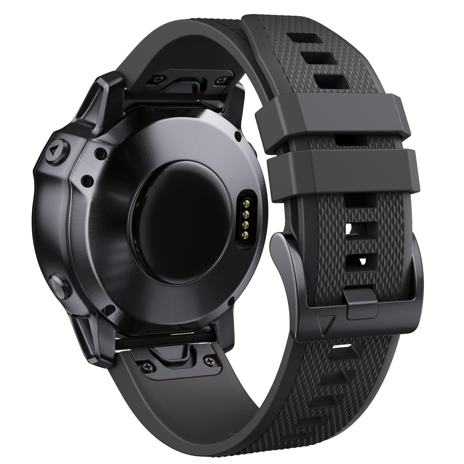 NotoCity for Garmin Fenix 6x/6x Pro/5x/5x Plus/7x/7x Pro Strap, Quickfit 26mm Watch Strap for Fenix 8 51mm/Fenix 3/3 HR, Instinct 2X Replacement Band(Black)