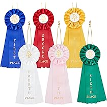 6th Place Ribbon Quick Ship Horse Show Rosette Ribbons 1st 6th Place