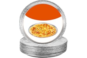ZJRDYYK 20PCS Pizza Pans 10 Inch / 12 Inch, Round Aluminum Foil Pizza Pans, Pizza Tray for Baking, Cooking, Storage, Roasting