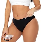 Period Underwear for Women Heavy Flow Nylon Menstrual Panties for Teens, Black,Small