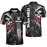 GABITA Personalized 3D Billiard Shirts for Men, Custom Polo Jersey for Billiard Team, Uniform Shirt for Billiards Player