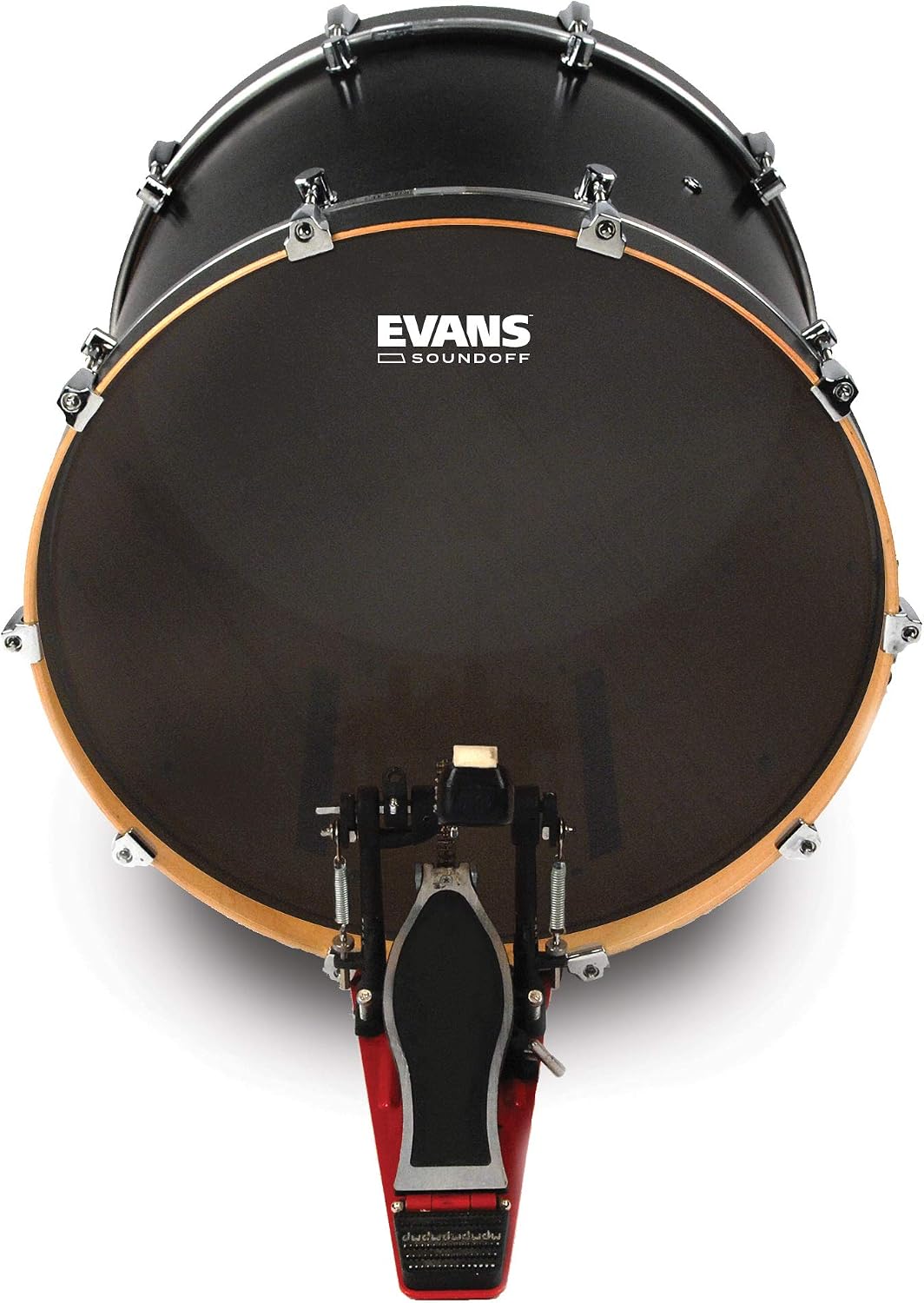 Evans Bass Drum Heads - BD22SO1 - SoundOff Bass Drumhead, 22 inch, Black, 22-Inch - Image 4