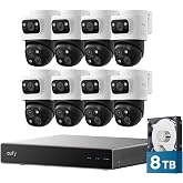 eufy Security Camera System S4 Max,4K Triple-Lens,Bullet-PTZ 2in1,8-Cam,8TB | Cross-Cam Tracking,24/7 Recording,Smart Video Search,8&times; Auto Zoom,Starlight Color Night Vision,Up to 16CH,No Subscription,POE