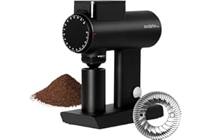 TIMEMORE Sculptor 078S Flat Burr Coffee Bean Grinder, Electric Espresso Grinder with Stepless Coarseness Adjustment, Suitable for Espresso, Pour over, French Press, Cold Brew - Black