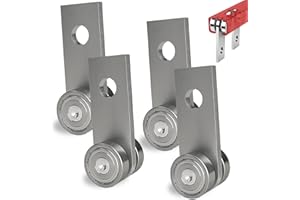 4pcs Bearing Trolley Assembly for Unistrut Trolley 1-5/8" Wide and All 1-5/8" or Taller Strut Channel, 2 Wheel Trolley Assemb