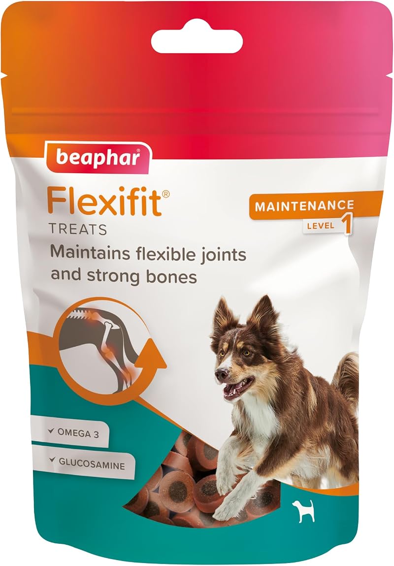 Beaphar FlexiFit Joint Care Treats for Dogs 150g Glucosamine Omega 3
