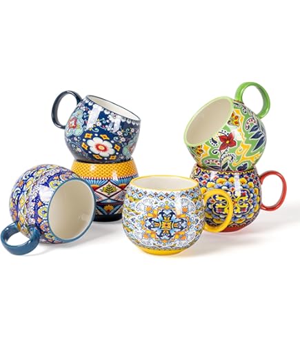 Tasses À Café Blue Pattern Zellige Moroccan Razil Moorish Celadon Green Tasse À Thé Idéal Mug Ceramique Drôle Tasse Café Pour Anniversaire Travail Collègue 330Ml