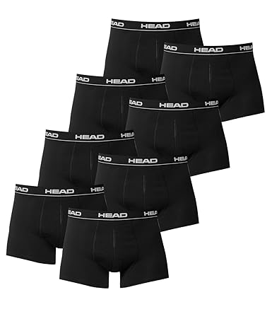 8 er Pack Head Boxershorts / Schwarz / Size XL / Herren Unterhose
