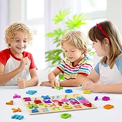 Zeoddler Alphabet Puzzles, Wooden Puzzles for