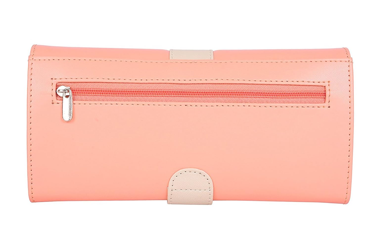 yours luggage women's faux leather clutch patti, (peach, yl_80)