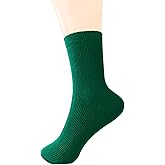 Byleverdo Womens Ribbed Knit Socks Cotton Athletic Running Casual Crew Socks