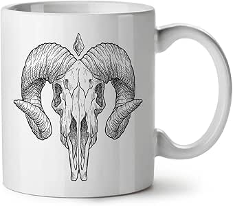 Amazon.com: Satan Horns Ceramic Mug, Skull Cup - Large ...