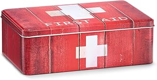 Zeller 19232 Medizin-Box "First Aid", Metall, rot, ca. 20 x 13 x 6,8 cm