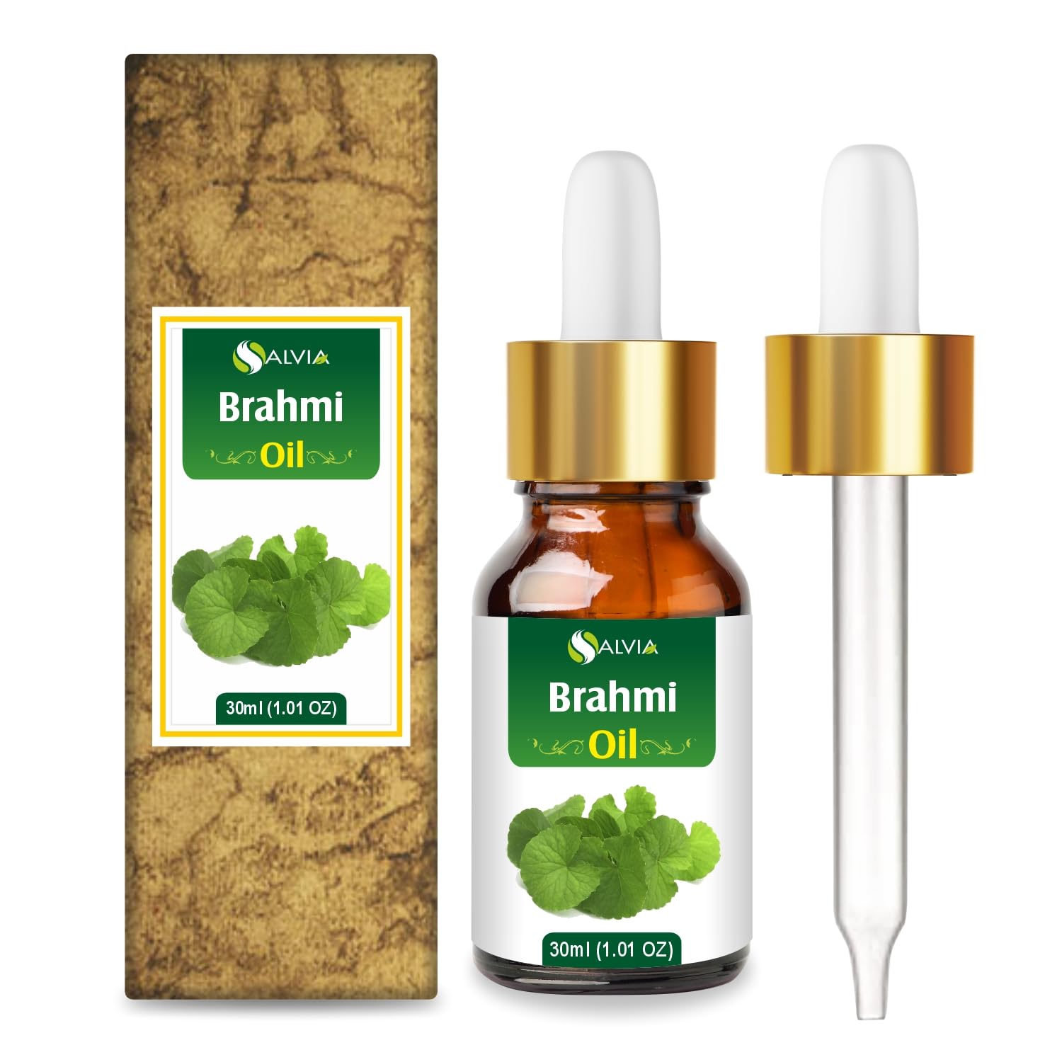 Brahmi (Piper nigrum) Essential Oil 100% Pure & Natural - Undiluted Uncut Cold Pressed Aromatherapy Premium Oil - 1.01 Fl oz / 30 ml(with Dropper)