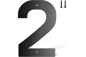 USENUMBER 3 Inch Metal House Number, Metal Letters, House Address Number, House Numbers For Outside, Mailbox Numbers For Outside, Black Modern Metal Numbers And Letters(2)