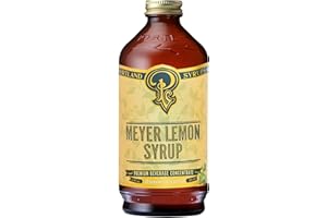 P PORTLAND SYRUPS Portland Syrups Meyer Lemon Syrup - Premium Beverage Concentrate for Delicious Cocktails, Tea, Soda, Coffee Drinks, Baking, and More - 12 oz with 12 Servings (Pack of 1)