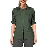 33,000ft Women's UPF 50 UV Sun Protection Shirt, Cool Quick Dry Long Sleeve Outdoor Fishing Hiking Safari Travel Shirt